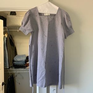 Beautiful cotton lavender dress, with puffed sleeves